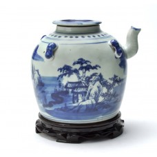 1093 A late Qing B&W teapot