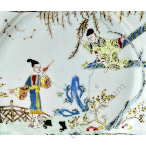 1113 A Fengcai plate of "The Western Chamber"