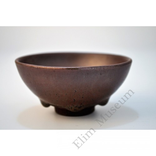 1514 A Jian-Ware persimmon-red tea bowl