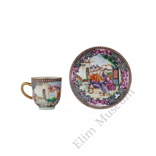 1152 A Fengcai"Manderine Official” tea cup/dish 