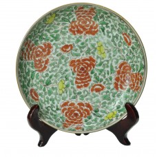 1153 A Sancai  painted peony pattern plate