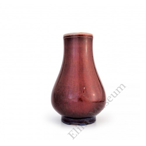 1540  A Jun red glaze flambe Zun