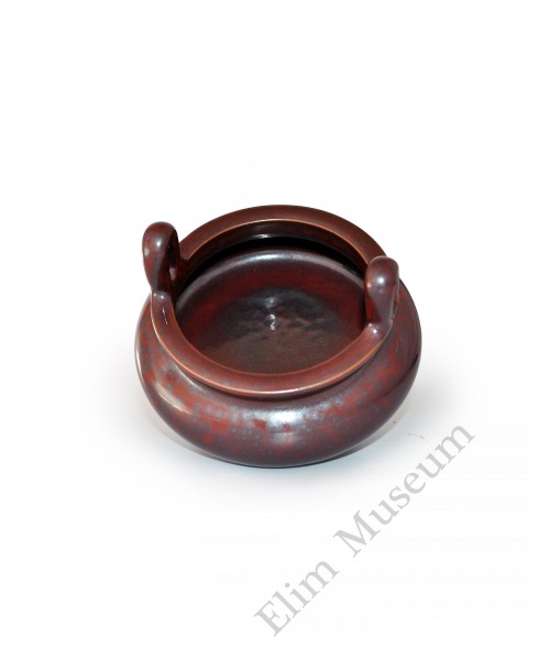 1546 A bronze-like glaze incense burner