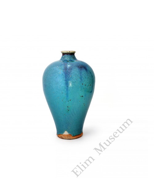 1552 A Jun-Ware blue glaze  Garlic vase