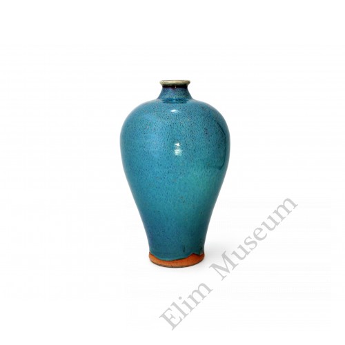 1552 A Jun-Ware blue glaze  Garlic vase