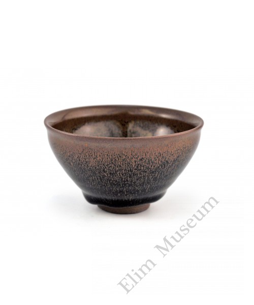 1580  Jian-ware hare-fur glaze grooved bowl    