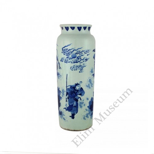 1162  A  Chong-Zhen B&W vase Of  the “Three Kingdoms” 