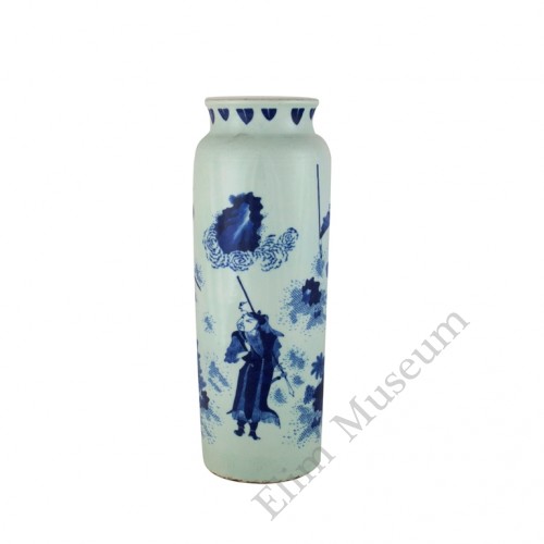 1162  A  Chong-Zhen B&W vase Of  the “Three Kingdoms” 