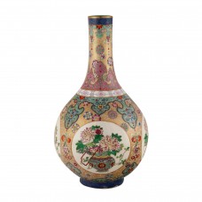 1166 A Yangcai Gallbladder vase floral décor  