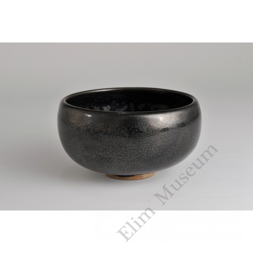 1685 A black glaze "oil-drips" teacup  