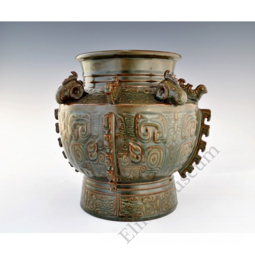 1700 A Yaozhou bronze-archaic vessel（Bu）   