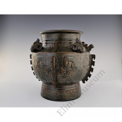 1700 A Yaozhou bronze-archaic vessel（Bu）   