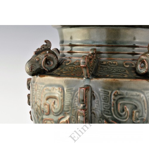 1700 A Yaozhou bronze-archaic vessel（Bu）   