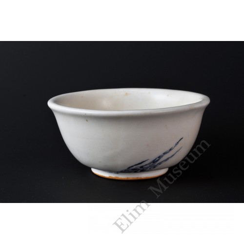 1761 A Tan Dynasty Marble Glaze Two Fishes Bowl 