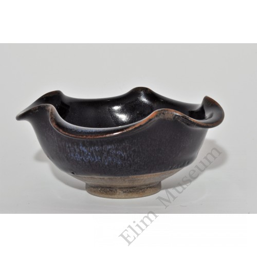 1764  A Jizhou Ware Black  Glaze Flambe Bowl   