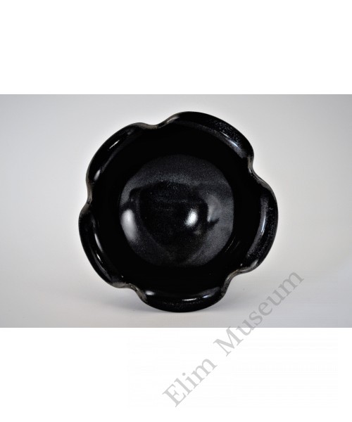 1764  A Jizhou Ware Black  Glaze Flambe Bowl   