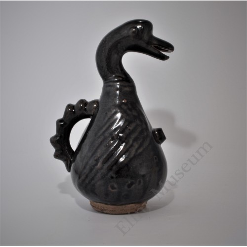 1772 A Blue Glaze  Duck-Shaped Ewer  