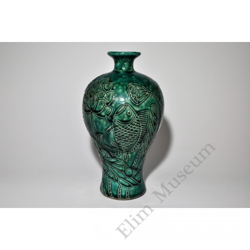 1783  A Cizhou-Ware Fish & Lotus Meiping