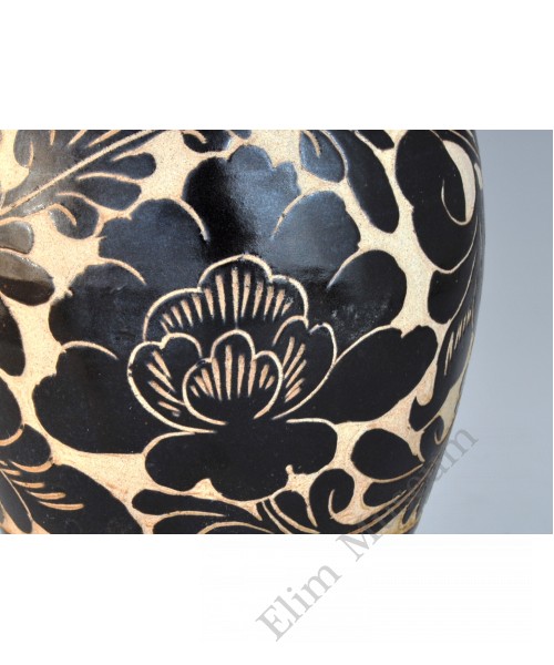 1791 A Jizhou ware black glaze double hangers vase   