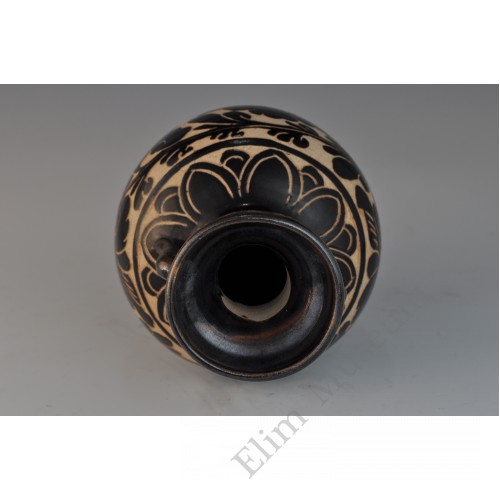 1791 A Jizhou ware black glaze double hangers vase   