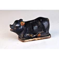 1792 A Tang San-cai blue-glaze piggy sculpture  