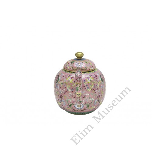 1210 A Jia-Qing rose famille verte teapot 