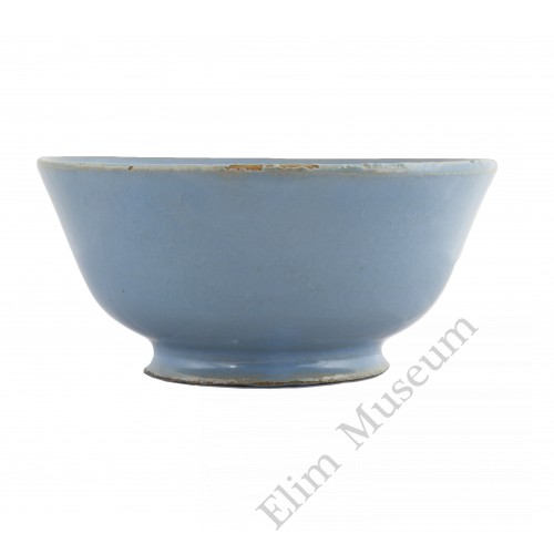 1238  Song Dynasty Ru-Ware blue glaze bowl