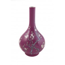 1027   A Qianlong Yangcai gall-bladder vase  with plum flowers