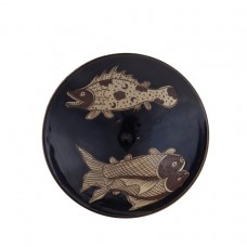 1296 A Song Jizhou-Ware black glaze three fishes bowl