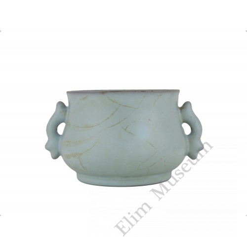 1350 A Ru-Ware blue glaze incenser 