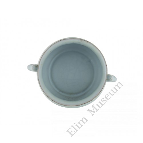 1350 A Ru-Ware blue glaze incenser 