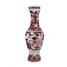 1347 A underglaze red Octagonal Qilin vase