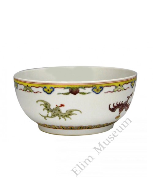 1094 A fengcai auspicious bat and flowers pattern